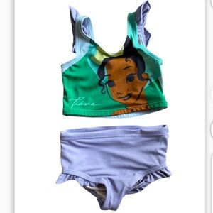 Hanna Andersson Disney Collection Princess Tiana Two Piece Swimsuit Size 6-7